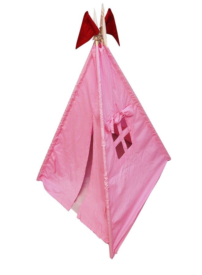 CREATIVE TEXTILES Tent House for Kids Lightweight Folding Camping Kids Children's Indoor Outdoor Pop Up Teepee Play Tent House Toy for 3 to 10 Year Kids Colour : Pink - Image 2